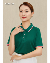 Summer lapel overalls T-shirt custom short-sleeved polo shirt custom-made blouse factory clothing custom printed logo