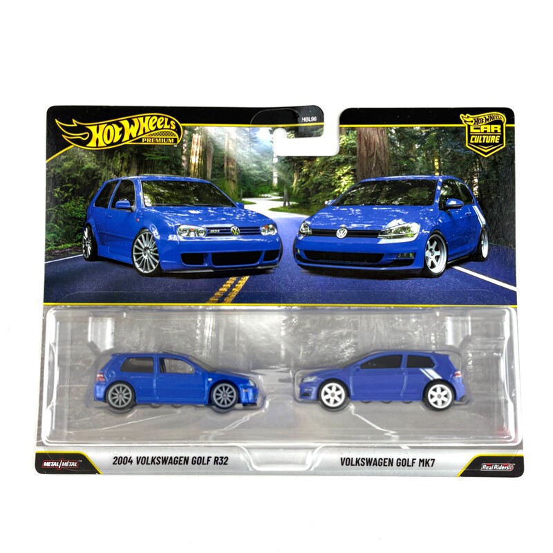 Hot Wheels Hbl96 Dual Car Set - 2004 Volkswagen Golf R32/Volkswagen Golf Mk7