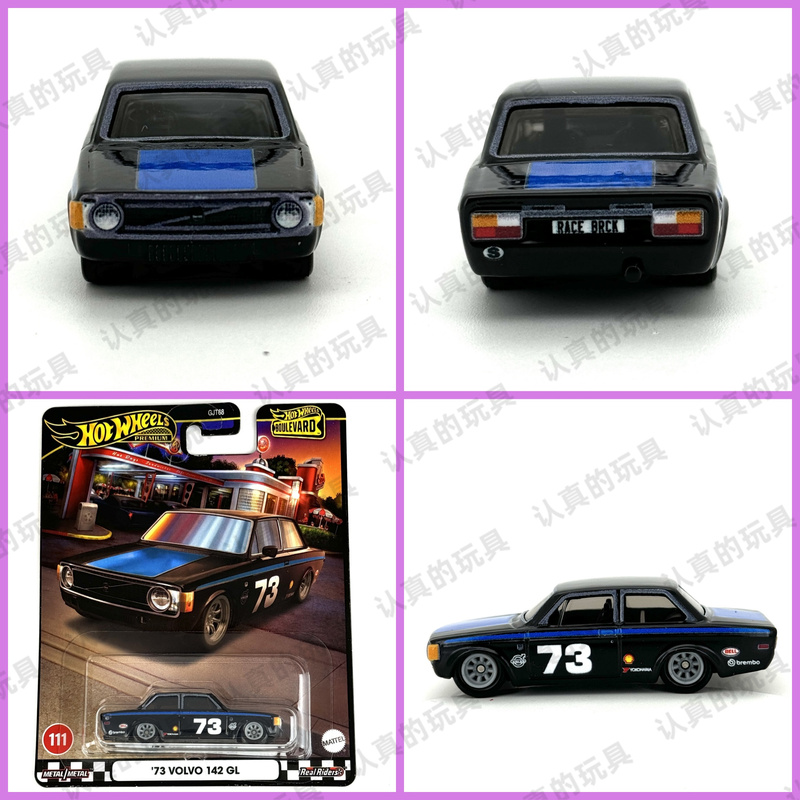 Hot Wheels Gjt68 Garden Avenue Iron Base Rubber Tire Alloy Car Model Volvo 73 Volvo 142 Gl