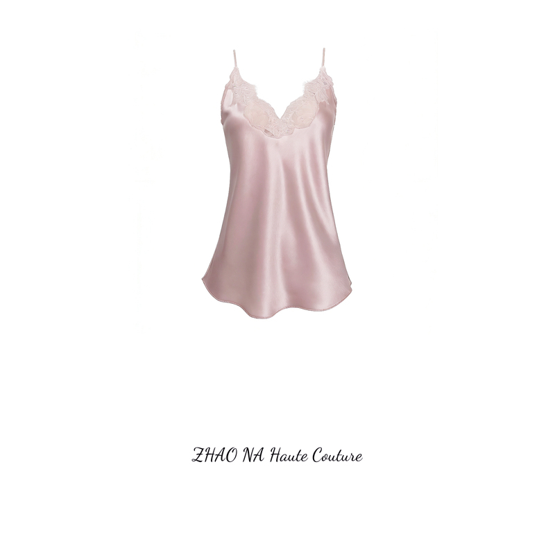 [Zhao Na] French-Style Slightly Sexy Lace Camisole | Zhao Na Minimalist High-End Women's Clothing