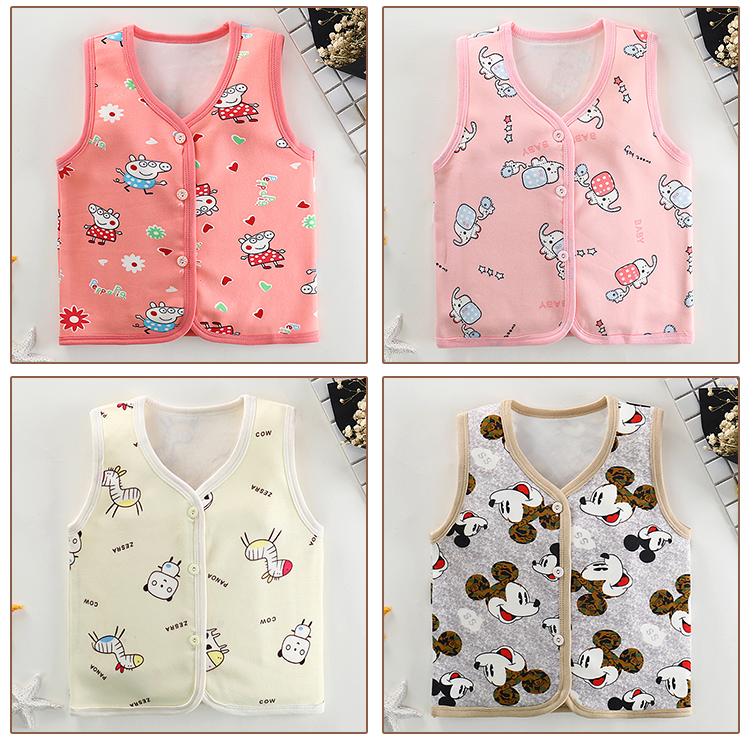 Áo vest trẻ em mùa xuân và mùa thu nam mùa thu và mùa đông nữ bé cộng với áo nhung dày cho bé trai và bé gái áo gile bé gái đáng yêu