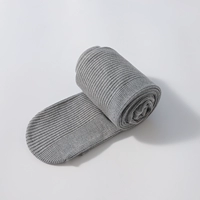 R хлопковые толстые тонкие полоски [светло -серые] носки