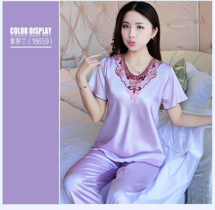 Bộ đồ ngủ mùa hè dành cho nữ Bộ đồ ngắn Hàn Quốc mùa hè Áo hai dây nữ mỏng băng lụa mùa xuân mùa thu gợi cảm thời trang nữ