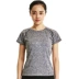 Buộc áo thể thao cho phụ nữ tay ngắn cổ tròn mùa hè chạy marathon tập thể dục yoga áo thun ngoài trời nhanh khô Áo phông thể thao