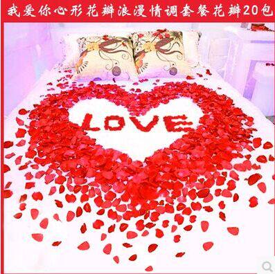 Wedding Table White Emulation Rose Petal Birthday Party Wedding Hand Sprinklers Wedding bed Decorative Wedding house Placement Supplies