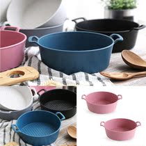 Korean eating and broadcasting little sister dyeong same double handle barbecue chicken beef sausage pot microwave kitchen utensils