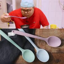 South Koreas mouth-eating mino same purple silicone long-handled spoon non-stick pan fried spoon tableware mixed rice spoon