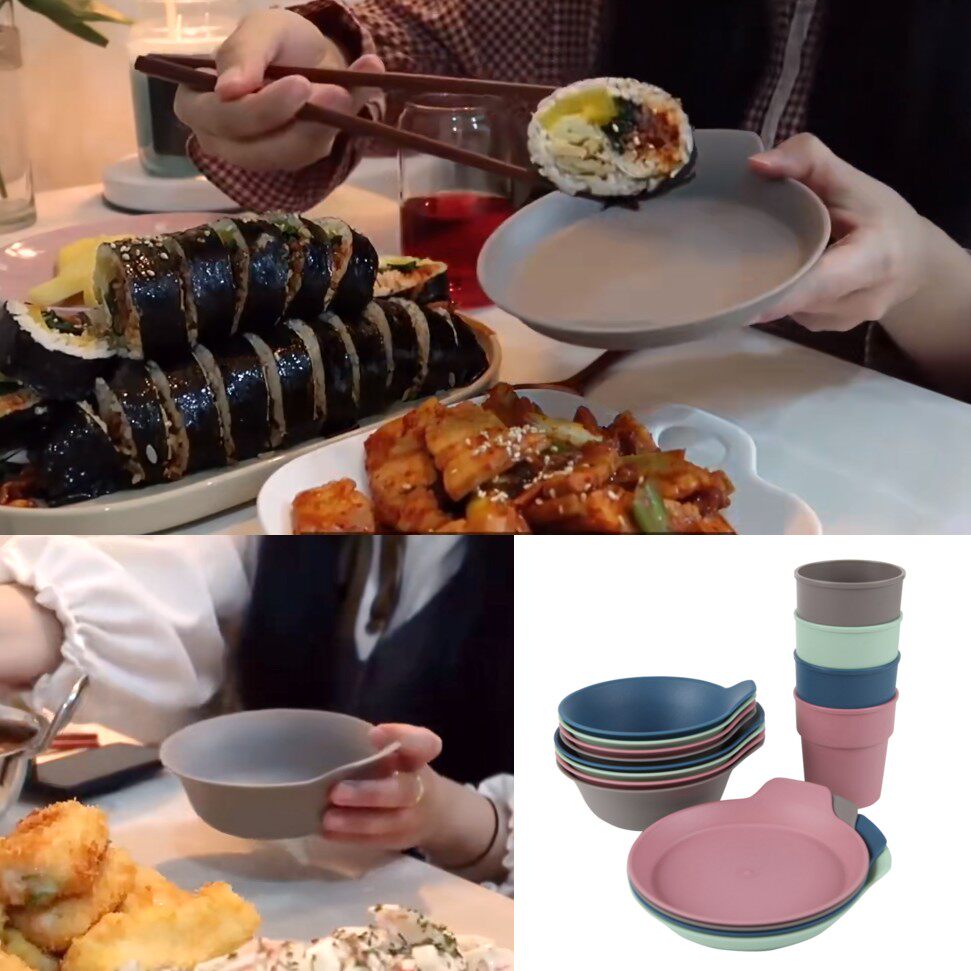 South Korea's mouth-eating broadcast blogger dyeong same type with hand rice wine rice wine rice soup noodle bowl dish Cup 16