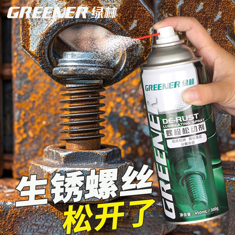Green Forest Screw Loosening Agent, Powerful Rust Remover and Lubricant, Rust Prevention and Lubrication for Rusty and Loose Screws, Anti-Rust Iron Rust Bolt 40