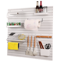 Green forest hole board kitchen storage rack wall bookshelf storage box shelf hook hanging basket multi-functional paper flower tray