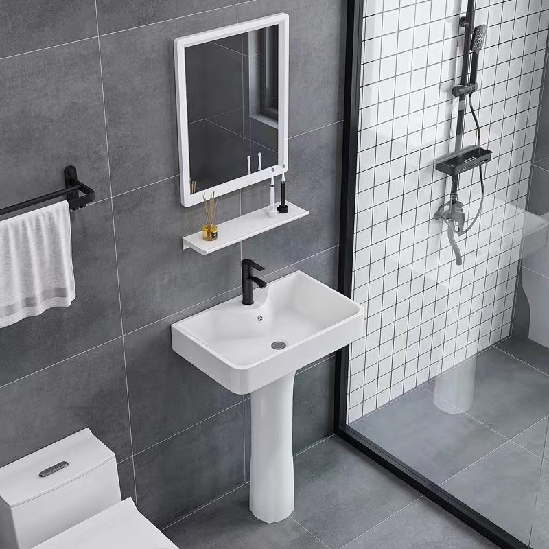 Floor-standing column basin home washbasin integrated ceramic hand wash basin small apartment mini toilet