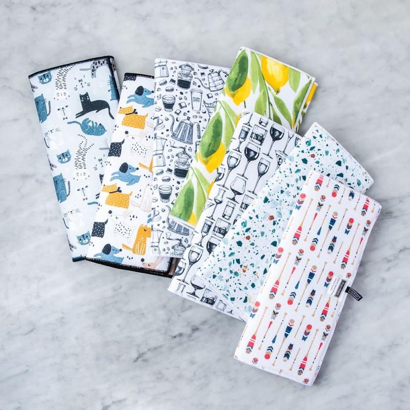 Foreign trade outlet European and American printed drying mat control water cushion kitchen countertop Absorbent Cushion Cutlery Drain Cushion Dining Mat-Taobao