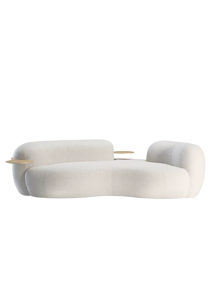 Creamy Creative Alien Sofa Light luxury pea arc sofa living room small apartment larch cashmere beauty salon