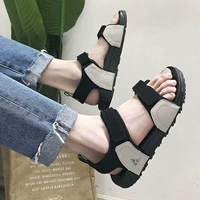 Giày hè 2018 phong cách mới sandal nam giản dị đôi giày sinh viên Hàn Quốc đế mềm Việt Nam giày đế xuồng nam giày thể thao nam adidas