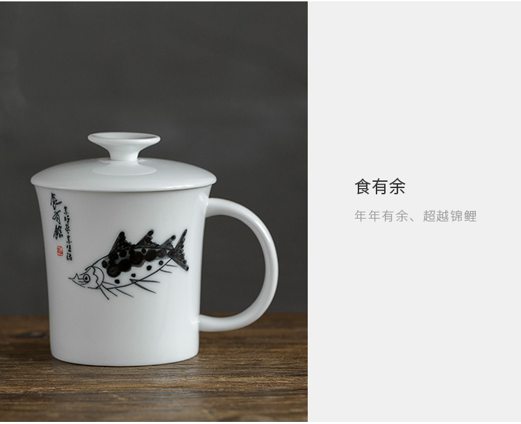 Jun ware hand - made ceramic cup with cover with cups of tea every creative mark cup free individual cup office cup cup