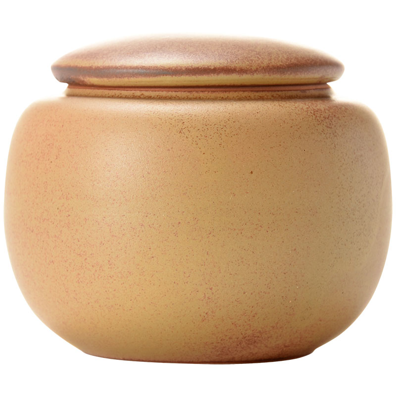 Jun ware small caddy fixings ceramic seal tank coarse TaoXiaoCha warehouse portable mini round as cans of storage tank