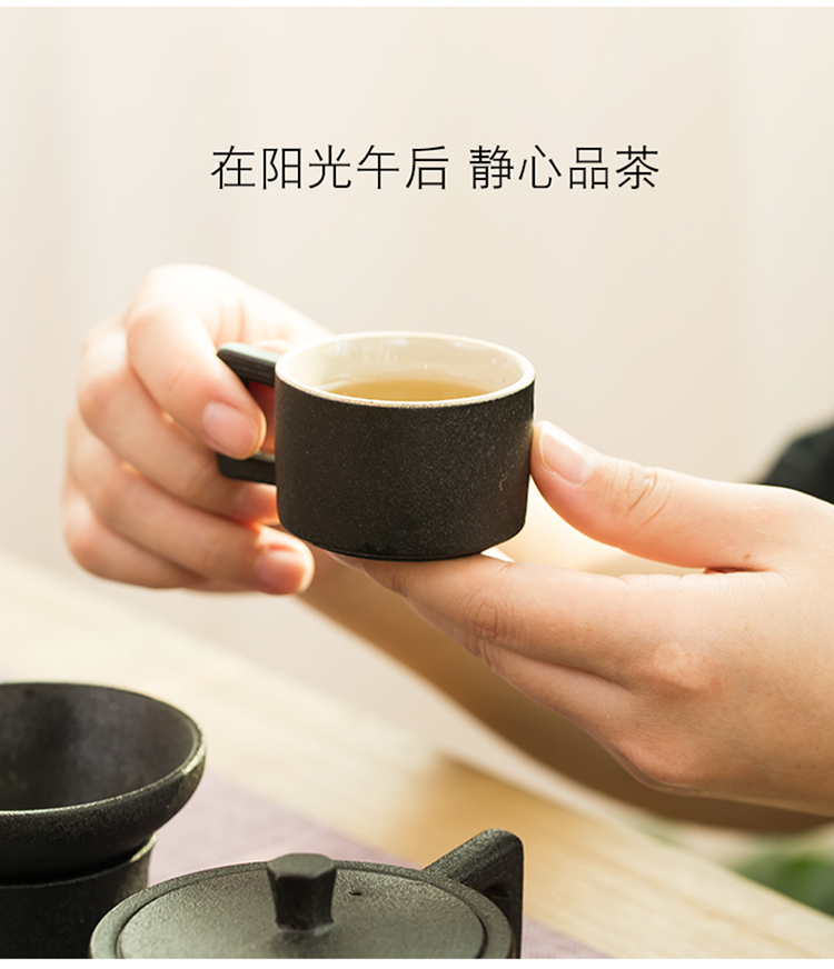 Jun ware kung fu tea set office of black tea tray household small set of restoring ancient ways is the teapot contracted tea cups