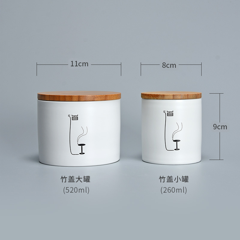 Jun ware bamboo cover fat white zen tea pot ceramic seal household storage tanks puer tea POTS small tea warehouse