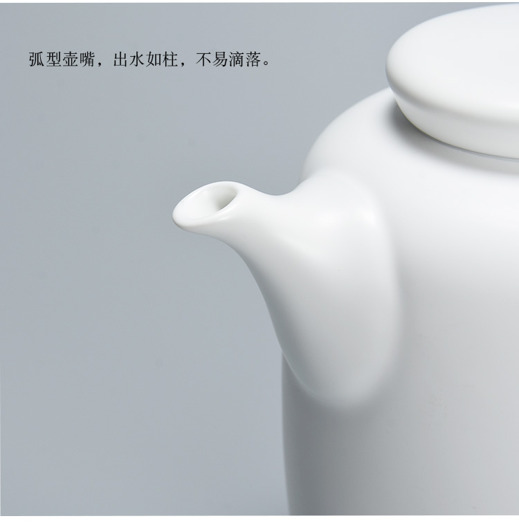 Jun ware teapot single pot of contracted zen household utensils, high - capacity ceramic tea kettle handle pot of 960 ml