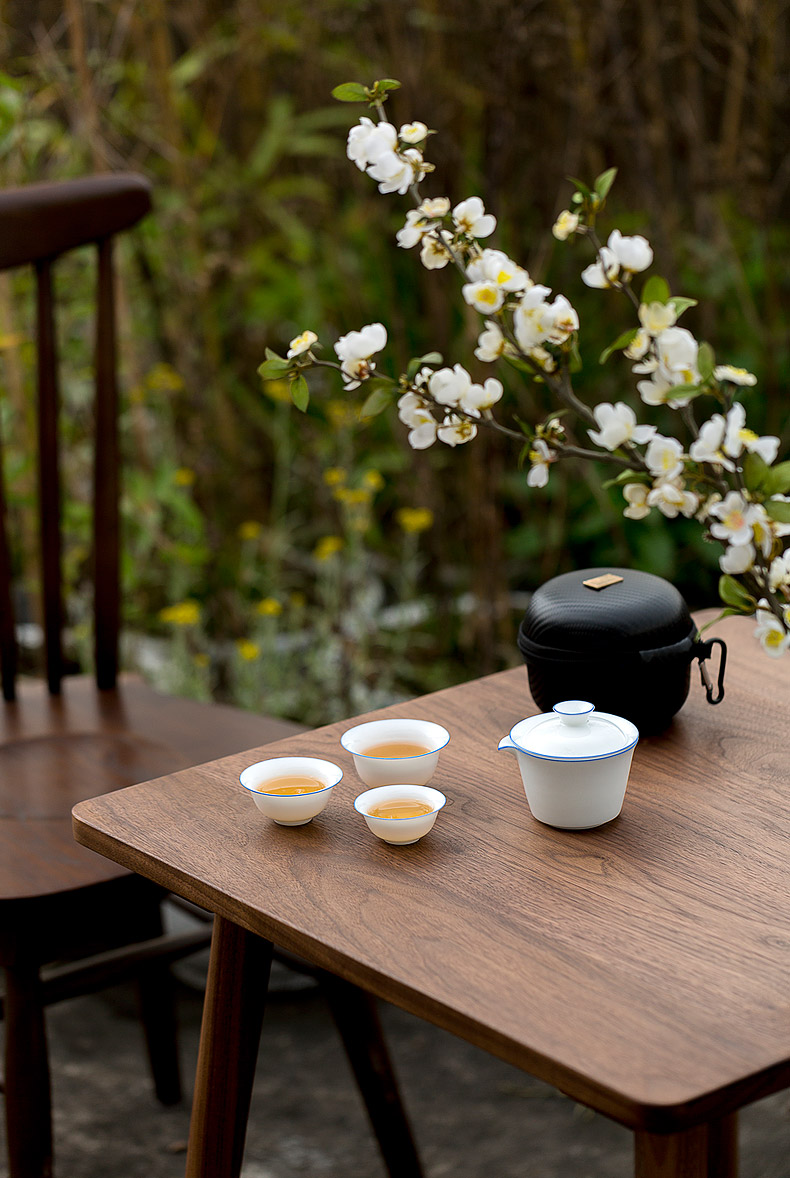 Jun ware company travel kung fu tea set small thin set for white porcelain tureen suit portable cups to receive one