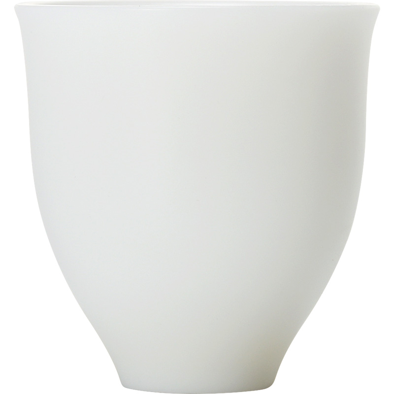Jun ware dehua white porcelain kung fu tea cups, small single sample tea cup, ceramic masters cup without glaze to suggest the bowl