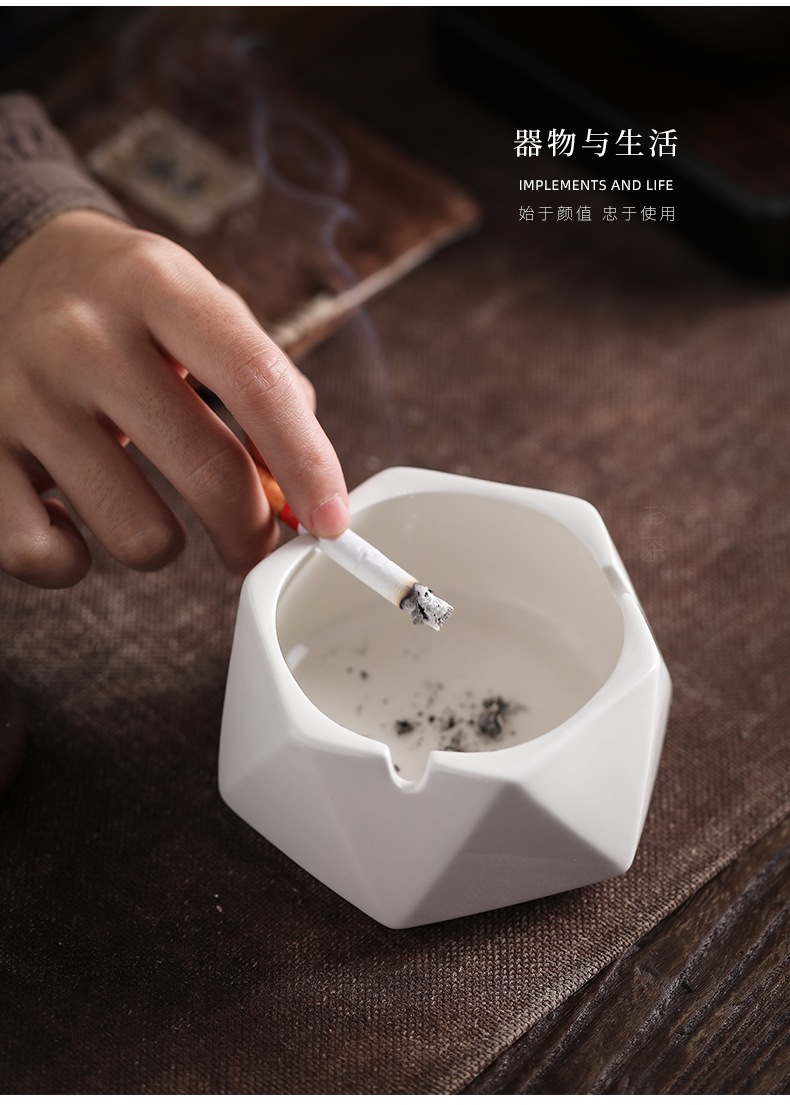 Jun ware ceramic household individuality creative trend against the fly ash sitting room office atmosphere contracted and fashionable ashtray