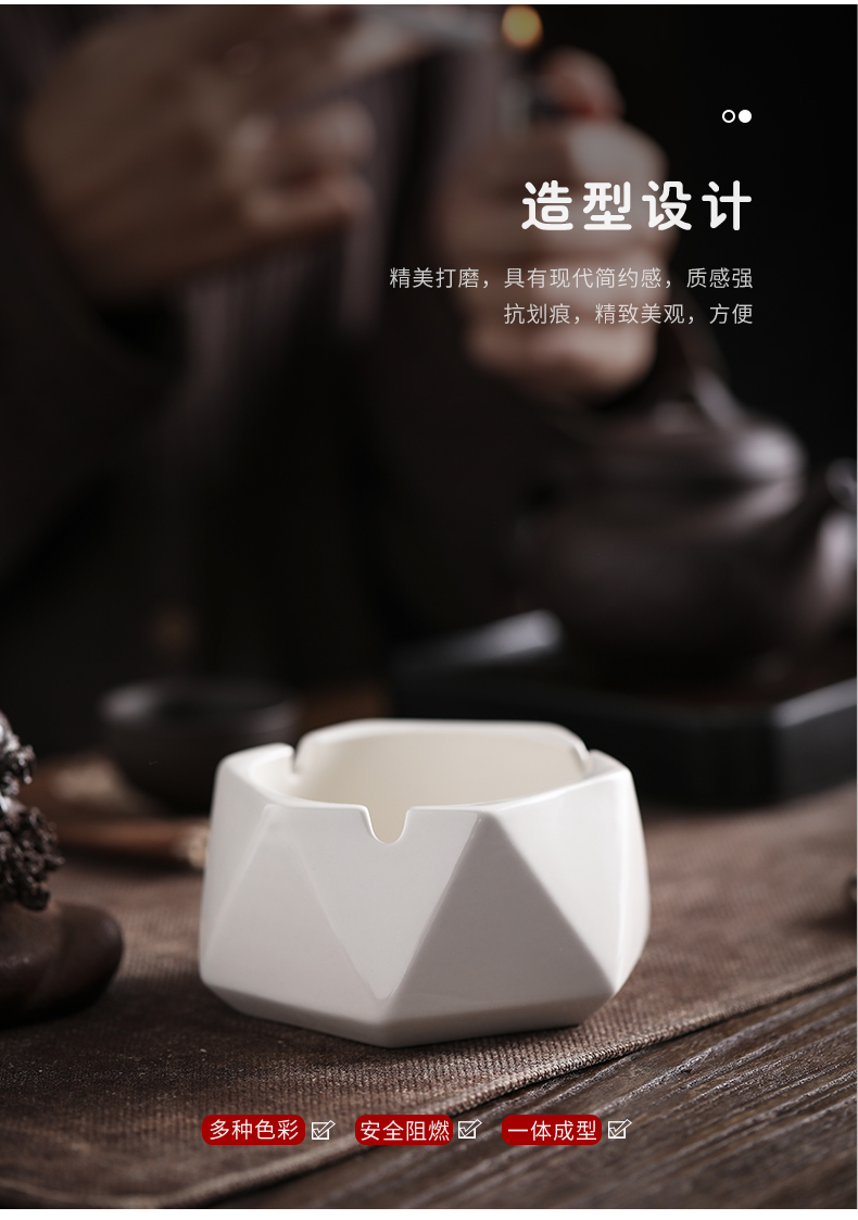 Jun ware ceramic household individuality creative trend against the fly ash sitting room office atmosphere contracted and fashionable ashtray