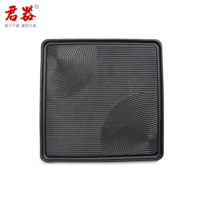 Jun ware dry landscape creative tea tray was coarse TaoGan Taiwan ceramic bearing small pot black ceramic POTS zen saucer tray