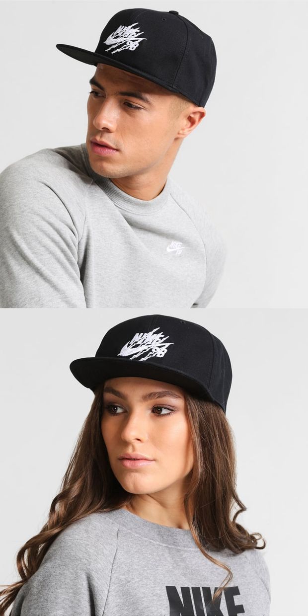 Spot Nike Nike SB 17 đôi nam nữ mới mẫu mũ thể thao có thể điều chỉnh vết trầy xước màu đen hổ - Mũ thể thao mũ lưỡi trai nón sơn