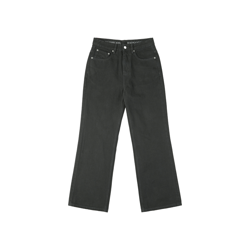 Haonanhuang Advanced 501 Set of Distressed Washed Flared Jeans Haonanhuang Advanced 501 Set of Distressed Washed Flared Jeans