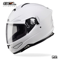 SOL locomotive motorcycle helmet SF-5 plain color full cover with anti-fog sheet double lens men winter running full helmet