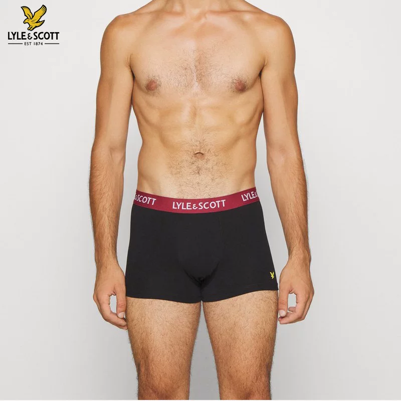 Британо-шотландские мужские боксеры-майки LYLE&SCOTT, комфортные, дышащие и влаговыводящие, эластичные хлопковые боксеры в однотонном цвете