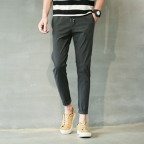 Pants men Korean version of the trend ankle-length pants autumn casual pants slim 9-point pants art department Xi Xi see the tent full