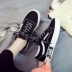 Mùa hè 2019 mới nhỏ giày vải đen nữ phiên bản Hàn Quốc của giày sinh viên hoang dã giày vải đen bình thường giày đế dày - Plimsolls Plimsolls