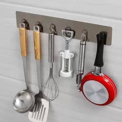Shuangqing wall-mounted door rear hook creative non-perforated sticky hook no nail on kitchen wall strong load-bearing adhesive hook adhesive