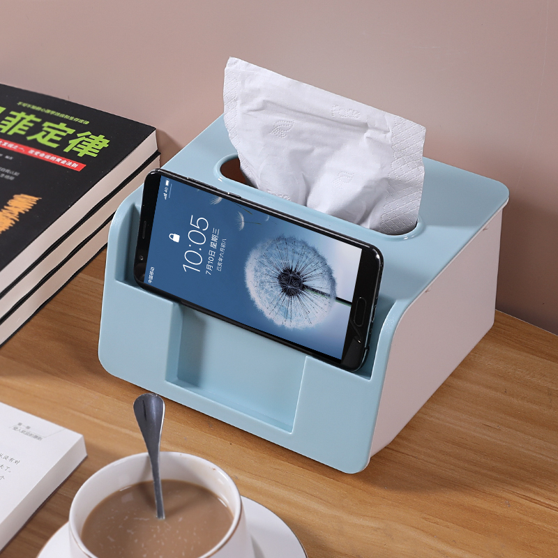 Nordic Minimalist Office Desktop Paper Towels Box Multifunction Home Living Room Toilet Paper Box Cell Phone Napkin Containing box