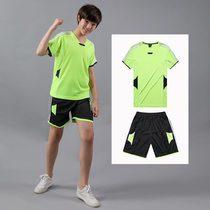 Football sports suit Mens Short Sleeve Jersey womens badminton training uniform team uniform childrens football uniform