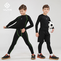 Childrens sports tights set Mens Fitness clothes elastic basketball pants bottoming football tights training suits