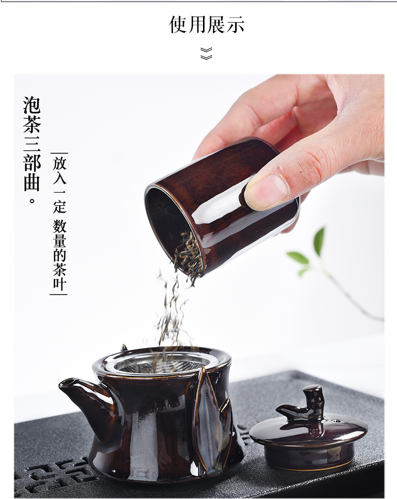 Hui, make ceramic tea set ground suit household kunfu tea tray was small tea table Japanese dry mercifully contracted tea kettle