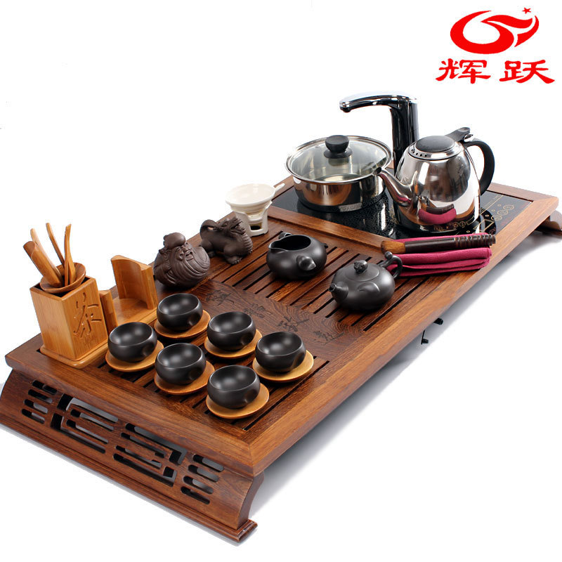 Hui, make tea purple wings wood tea set to heavy suit/chicken wings wood tea tray was pumping induction cooker tea sets
