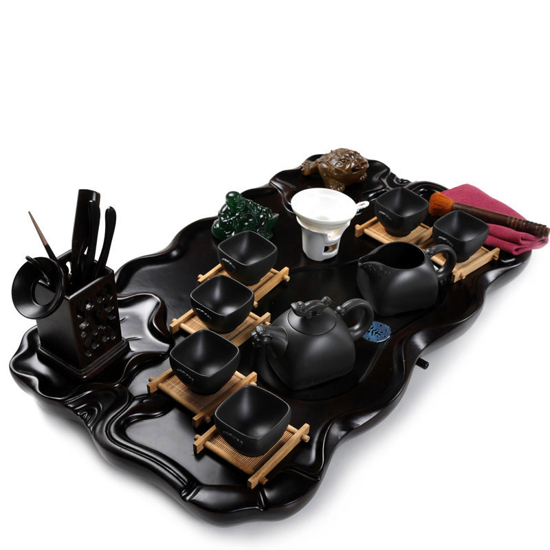 Hui, make solid wood tea tray was kung fu tea set tea service purple sand tea blocks of a complete set of tea tray "rich"