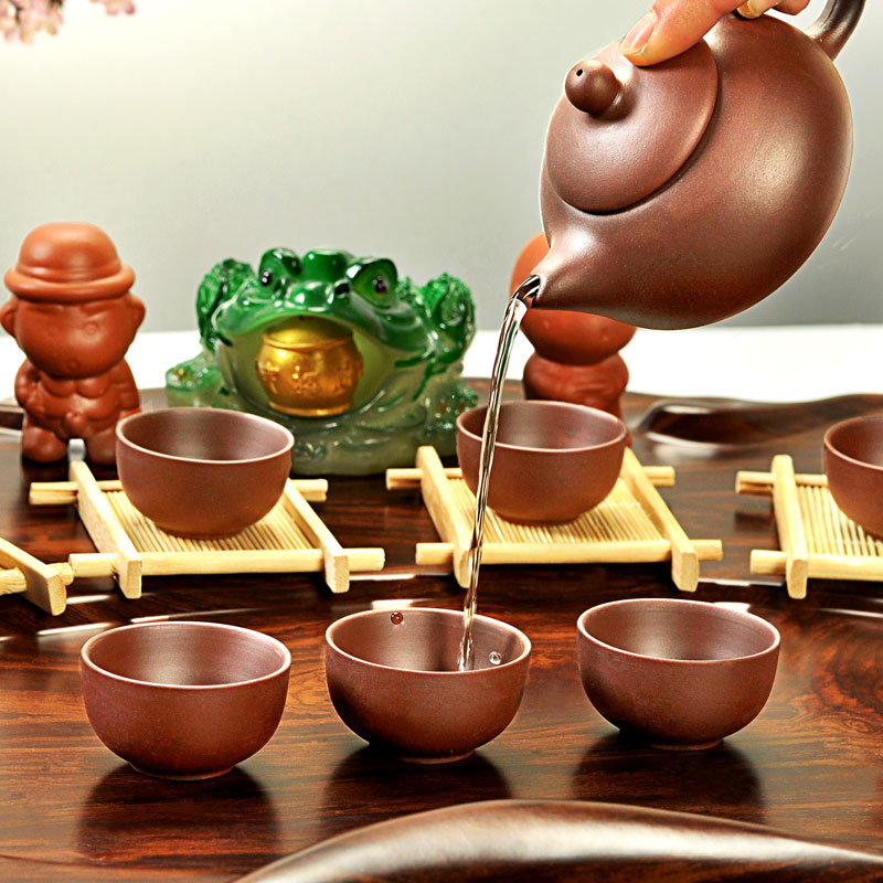 Hui, make tea kungfu tea set science and technology, wood tea tray tea your up ceramic tea set four unity of a complete set of the sea