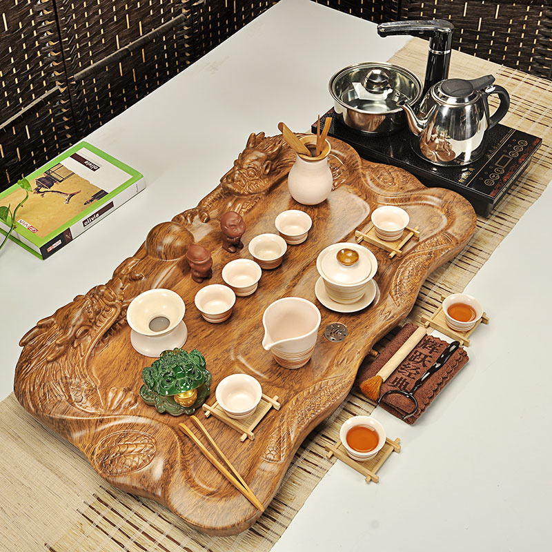 Hui, make tea sets tea violet arenaceous kung fu tea set induction cooker technology of a complete set of wood tea tray was the home of tea table