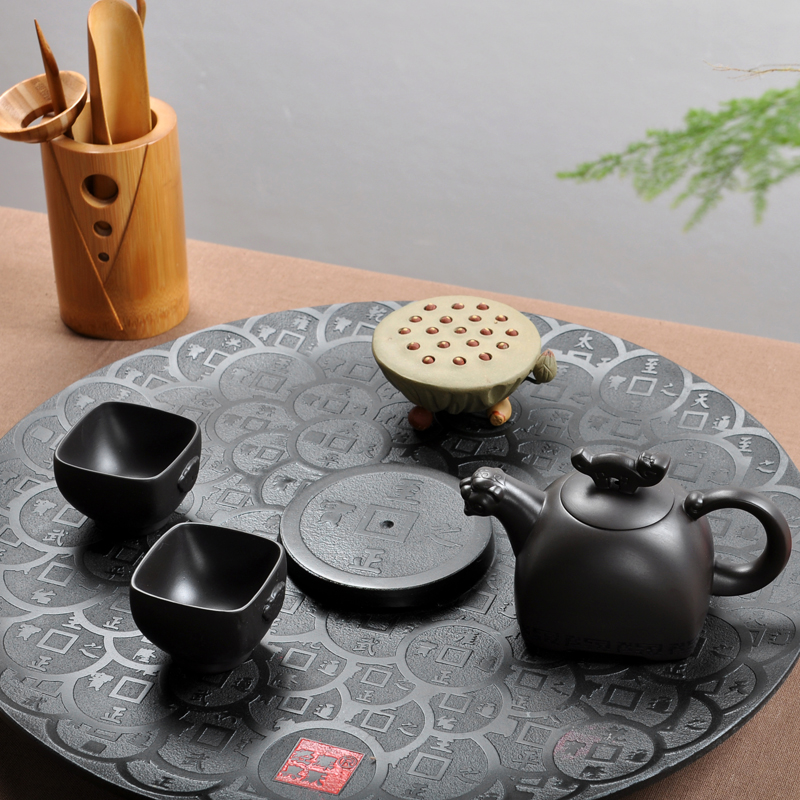 Hui make tangula sharply stone tea tray of a complete set of violet arenaceous kung fu tea set cornucopia