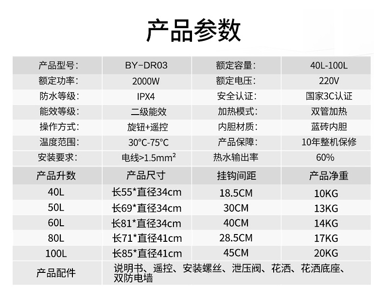 máy nóng lạnh ariston Tắm nước nóng phòng tắm điện gia dụng phòng tắm loại nước lưu trữ tiết kiệm năng lượng tốc độ nhiệt 40l50l60l80l100 lít - Máy đun nước máy nước nóng gián tiếp