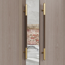 Simple door handle walnut solid wood handle box conference room solid wood door handle stainless steel glass door handle