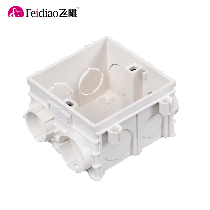 Flying carving interconnection cassette 86 type wiring box universal bottom box switch socket wire box lower wiring box flame retardant