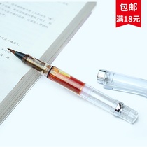 Ostrich calligraphy soft pen Pen brush piston ink blocker Small Kai brush gold pastel ink pen National goods