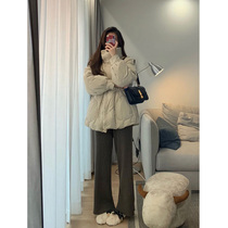 Cotton-padded clothes womens winter 2021 new cotton-padded jacket explosion ins port style design sense niche thickening medium and long