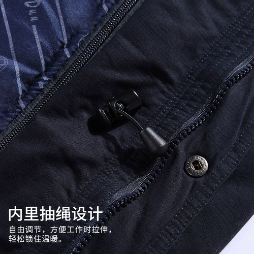 Демисезонный хлопковый съемный удерживающий тепло пуховик для работы, длинная куртка, увеличенная толщина, средней длины, делается под заказ